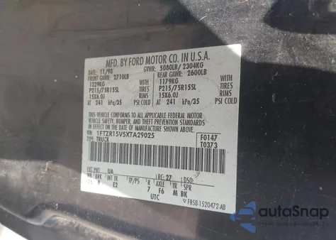 1999 Ford Ranger Xl/Xlt из США, поврежденный, VIN 1FTZR15V5XTA29025